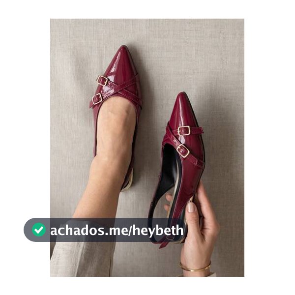 Sapatilha Feminina Verniz Bico Fino