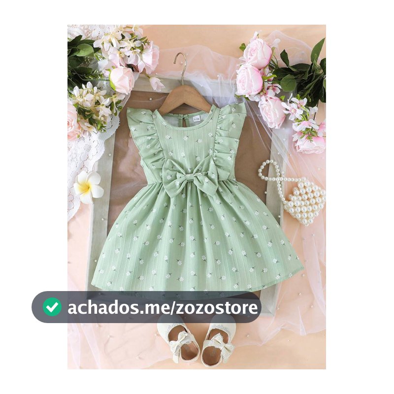 Vestido Multicolorido de Margarida para Bebê Menina, Vestido Sem Mangas com Decoração de Laço Grande, Estilo Doce para Passeios