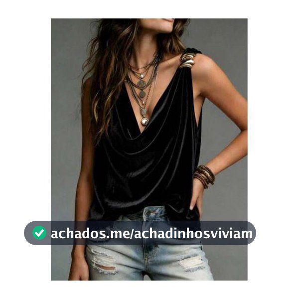SHEIN Top Regata Feminina Elegante e Sexy de Veludo Preto e Dourado para Outono/Inverno