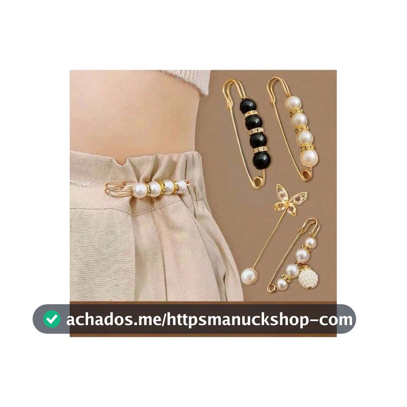 6 Peças Broches de Clipe de Cintura, Usados para Fixar Vestidos de Decote Baixo para Evitar Exposição, Podem Decorar Casacos, Cardigans, Suéteres