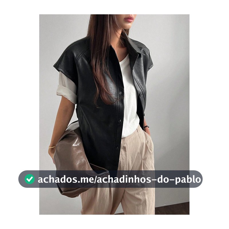 DAZY Jaqueta Casual de Couro PU de Botão Único de Cor Sólida para Mulheres