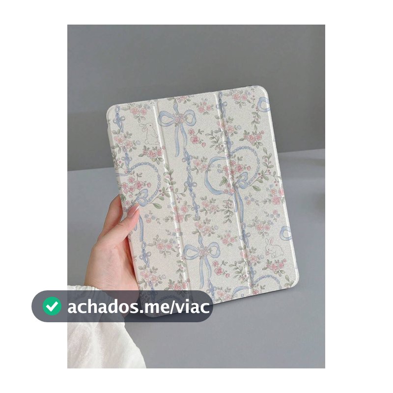 1 Peça Capa Protetora para iPad com Estampa Floral Ditsy e Laço