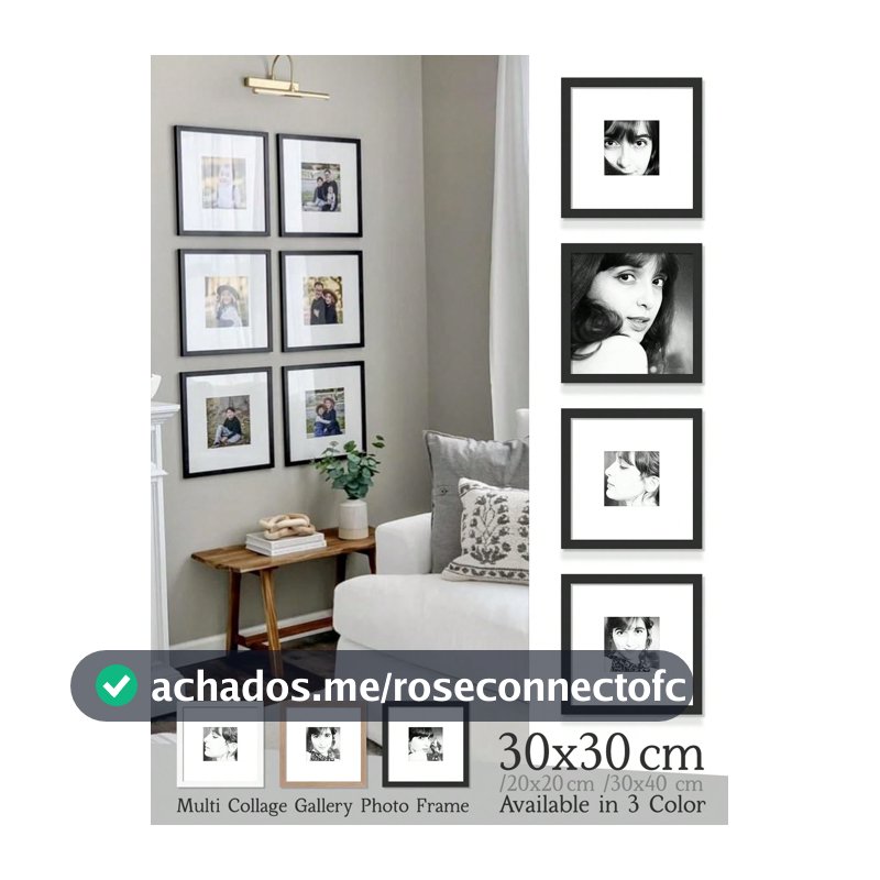 30x30/40x30/A4/25x25/20x20/15x15/10x15cm Molduras de Foto Galeria Multi-Colagem, Molduras de Foto Elegantes Oblongas / Quadradas para Parede, Moldura de Retrato para Parede de Fotos, Preto/Branco/Cor de Madeira, Vidro Acrílico, Retangular/Quadrada (Papel Fotográfico Não Incluído)