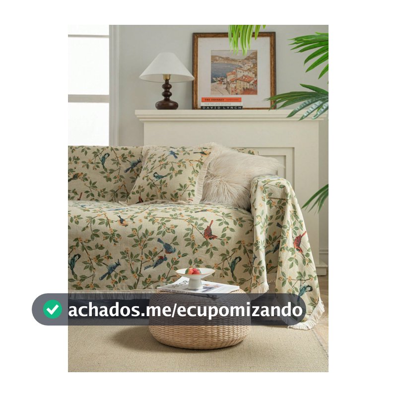 1 Peça Capa de Sofá Estilo Vintage Fazenda, Design Jacquard de Folha Verde e Pássaro Amarelo, Espessa e Durável, Resistente a Arranhões de Animais de Estimação, Adequada para Proteção de Sofá, Feriado, Reunião Familiar, Sala de Estar, Festa, Quarto, Escritório, Serve para Vários Tipos de Sofá, Todas...