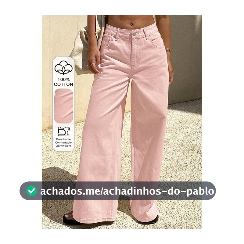 DAZY Denim Casuais de Verão, Estilo Casual de Negócios, Cor Sólida