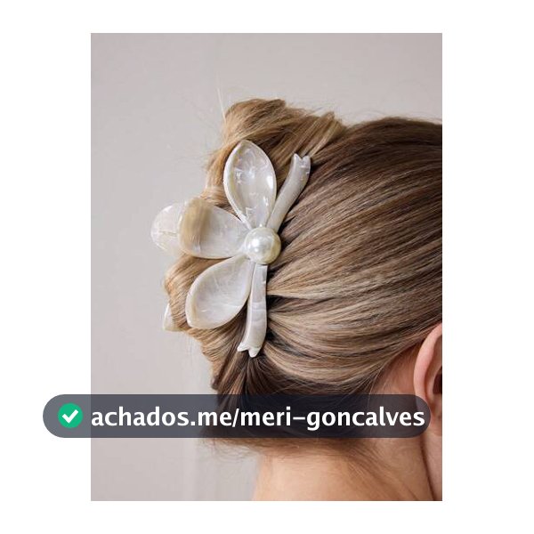 MOTF PREMIUM GRAMPO DE CABELO EM FORMATO DE GARRA COM FLOR FASHION E PÉROLA FALSA