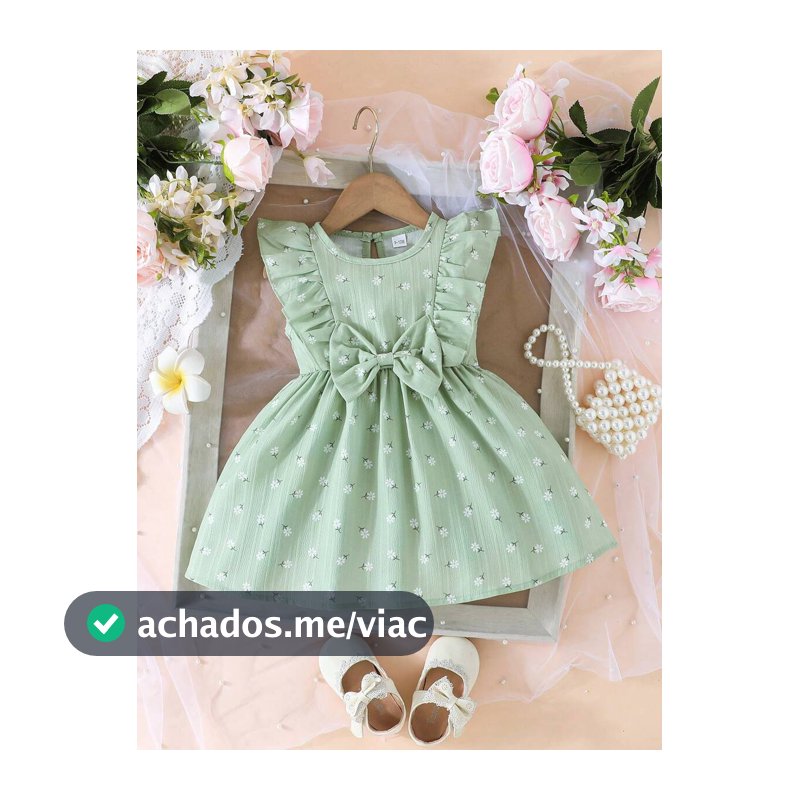 Vestido Multicolorido de Margarida para Bebê Menina, Vestido Sem Mangas com Decoração de Laço Grande, Estilo Doce para Passeios
