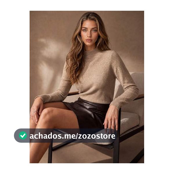 Suéter Feminino 100% Lã Merino, Macio & Quente, Gola Alta, Design de Peça Única Sem Costura, Casual Outono/Inverno