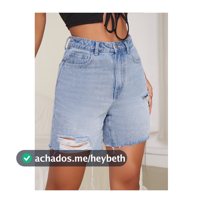 SHEIN EZwear Botão Simples Short Jeans