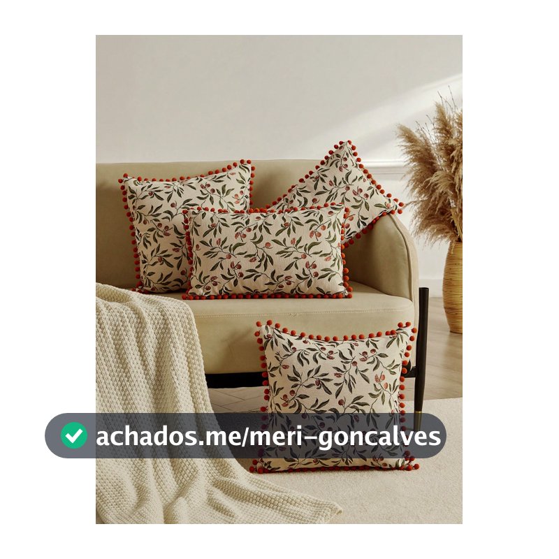 1/2 Peças Capa de Almofada com Padrão de Folha e Fruta, Capa de Almofada Chenille Jacquard Retrô com Bola de Pelos, Artesanato de Planta e Fruta, Adequada para Uso Diário em Casa, Sofá, Quarto, Capa de Almofada Decorativa, Primavera, Verão, Outono e Inverno, Universal em Todas as Estações (Excluindo...