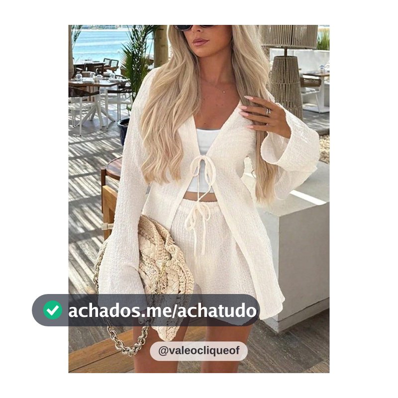 Conjunto Feminino de Verão Estilo Férias Minimalista