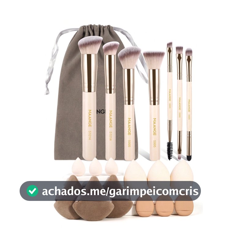 MAANGE 7/8/9/10/20/25 Peças Conjunto de Pincéis de Maquiagem, Incluindo Pincel de Blush, Pincel de Base, Pincel de Sombra, Pincel de Cílios, Pincel de Sobrancelha, Pincel de Contorno, Pincel de Pó, Pincel de Corretivo, Etc. Kit de Ferramentas de Maquiagem, Essencial para Viagens