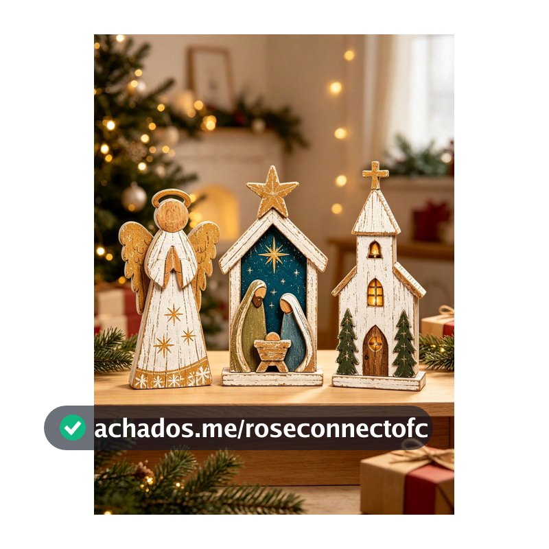 3 Peças Decoração de Cena de Natal 3D, Anjo, Manjedoura da Sagrada Família Estilo Rústico Fazenda, Decoração de Mesa, Adequado para Lareira, Prateleira, Decoração de Festa de Natal e Feriados, Centros de Mesa de Festa, Escolha Ideal para Decoração de Centro de Festa de Evento, Presente de Natal 2026...