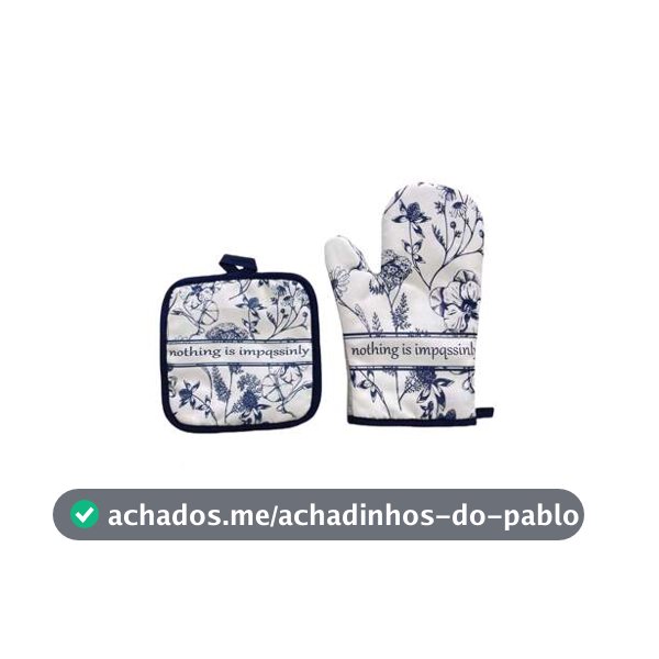 2 Peças Luvas impressas em preto e branco e Tapete de isolamento térmico espesso para cozinha, Luvas de forno para micro-ondas, Resistentes em alta temperatura