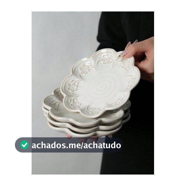 1 Peça Vintage Prato Elegante Floral Relevo para Lanches, Sobremesa e Chá da Tarde, Presente de Natal