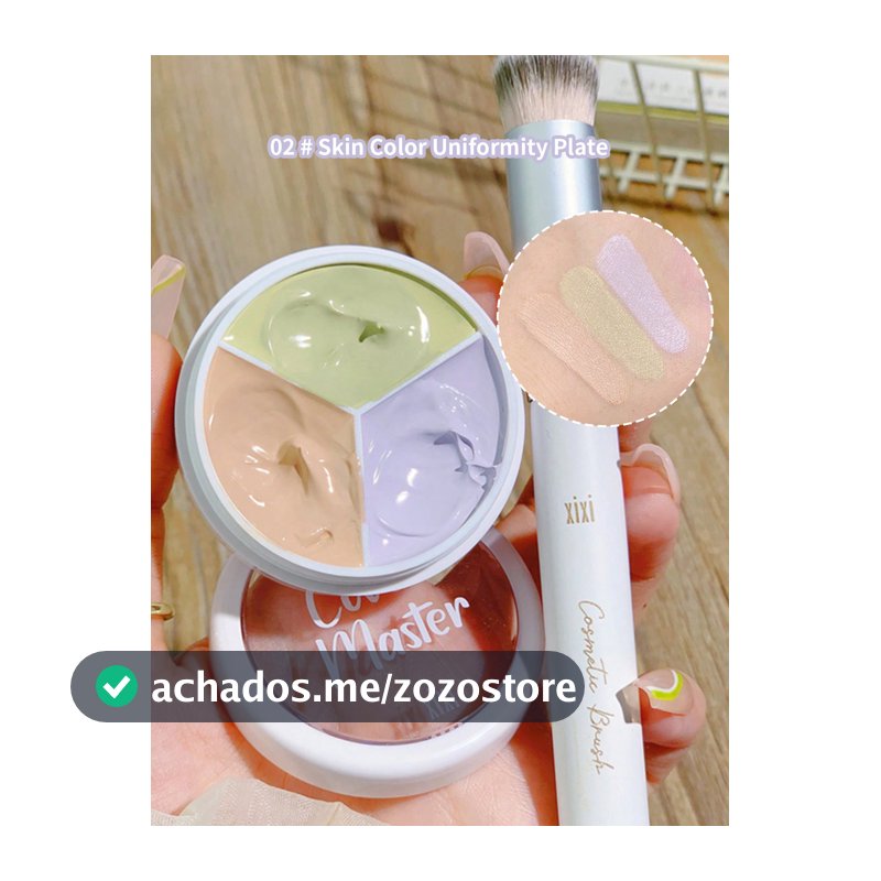 Corretivo Facial Individual para Cobertura de Olheiras, Acne, Cicatrizes, Manchas - Creme Corretivo de Maquiagem Três Cores, À Prova d Água, Longa Duração, Não Pegajoso, Sem Pincel, Ferramenta de Maquiagem Facial