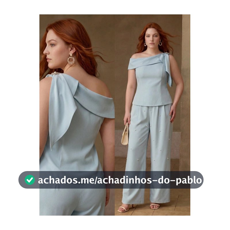 MOTF PREMIUM Top Feminina Plus Size Elegante para Verão e Trabalho com Gola Assimétrica, Decoração Floral em Metal e Strass