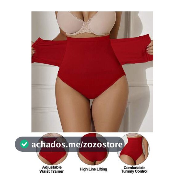 SHEIN 1 Peça Calcinha Modeladora de Cintura Alta Sem Costura com Abertura Frontal e Gancho para Controle e Elevação Abdominal
