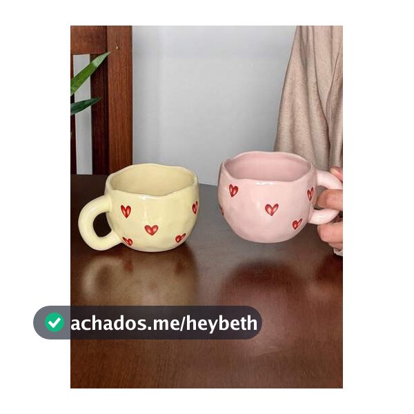 Caneca de Café de Cerâmica em Forma de Coração Doce, Xícara de Cerâmica de Alta Qualidade, Caneca de Cerâmica Criativa, Copo de Água Rosa, Xícara de Chá de Cerâmica em Forma de Coração Feita à Mão, Caneca de Café/Latte de Escritório