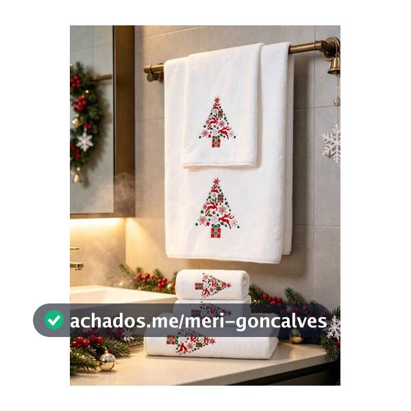 QIBHI Toalha de Fleece Coral Bordada de Natal, Toalha de Banho ou Toalha de Árvore de Natal Feliz, Toalha de Banheiro de Decoração de Feriado, Decoração de Casa de Natal, Toalha de Presente de Feriado, Macia e de Secagem Rápida, Toalha de Mão de Cozinha e Banheiro, Adequada para Banho, Sauna, Esport...