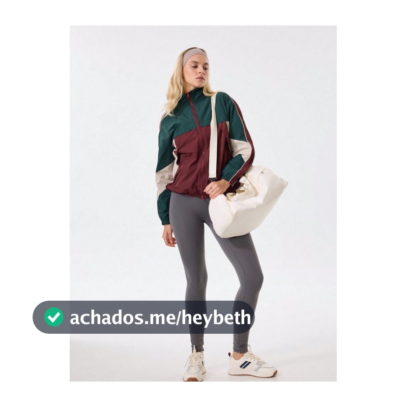 Jaqueta Solta Feminina, Gola Funnel com Blocos de Cor Vintage, Zíper de Duas Vias, Bolsos Ocultos, Estilo Casual Esportivo de Férias, Uso Diário, Estilo Universitário, Roupa Casual da Moda