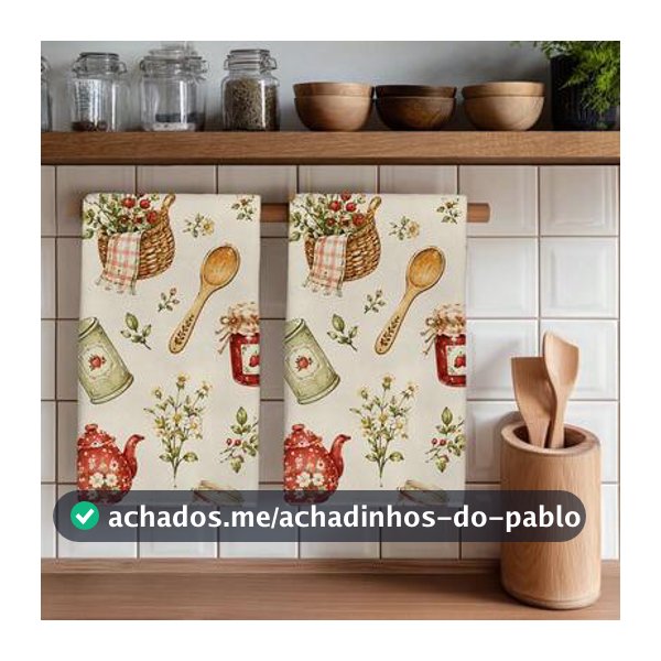 2 Peças Toalhas de Cozinha, Toalhas de Cozinha com Padrão Vintage de Bule de Chá e Geleia, Toalhas de Cozinha Retangulares de Microfibra Absorvente 4060cm, Perfeitas para Uso na Cozinha, Sala de Jantar e Banheiro, Decoração de Cozinha, Decoração de Casa, Presente de Inauguração para Vizinhos, Panos ...