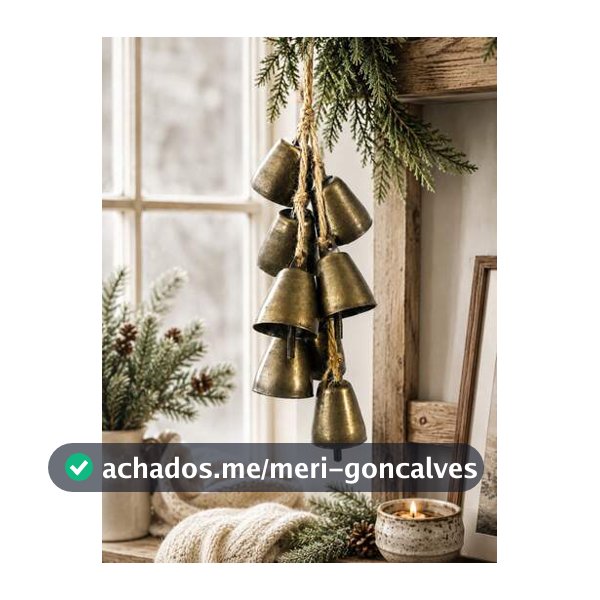 8 Peças Sinos de Natal em Bronze Antigo, Sinos Vintage de Juta, Adequados para Decoração de Natal, Enfeites Pendurados na Árvore de Natal, Arranjo de Atmosfera de Feriado, Decoração de Porta e Janela e Arranjo de Cena de Feriado, Decoração de Halloween/Decoração de Quarto/Halloween/Decoração de Casa