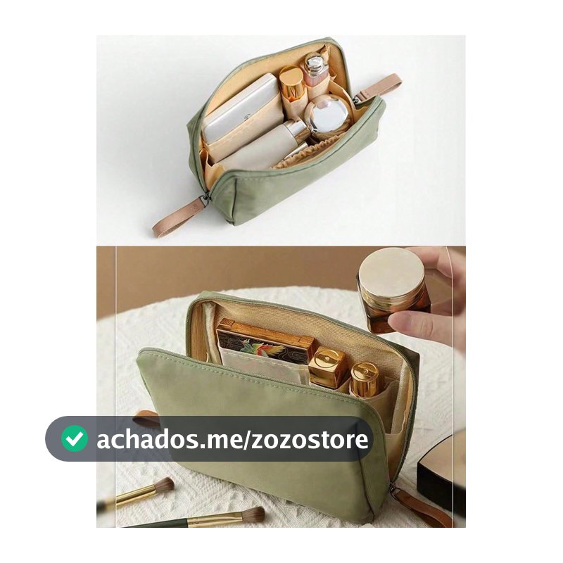 Bolsa Portátil de Grande Capacidade para Batom, Bolsa de Maquiagem, Organizador de Viagem de Artigos de Toalete, Presentes Essenciais, Acessórios com Zíper, Decorações de Quarto, Bolsa de Maquiagem, Essenciais de Viagem, Organizador, Armazenamento, Essencial de Viagem, Organizador de Maquiagem, Bols...