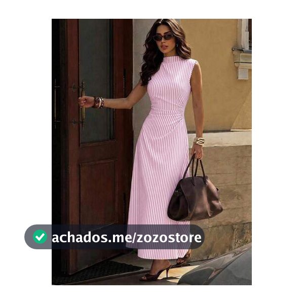 Firerie Novo Vestido Longo Minimalista Elegante Romântico para Encontros e Uso Diário Branco Pequeno Gola Alta Sem