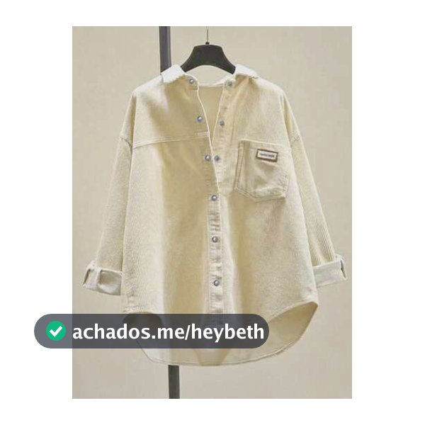 Top de Veludo Cotelê com Botões Oversized para Mulheres, Jaqueta Casual Solta de Manga Longa da Moda Outono 2025 Primavera