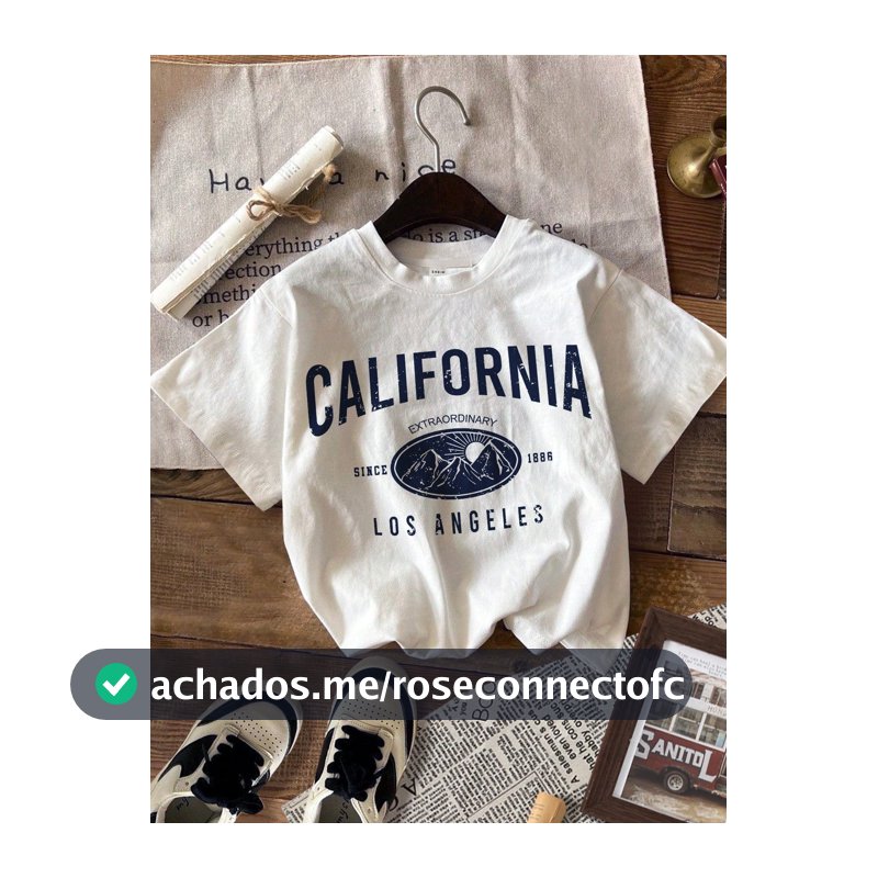 SHEIN Camiseta Casual Branca de Manga Curta para Jovem com Impressão de Letras Simplistas, Adequada para o Verão.