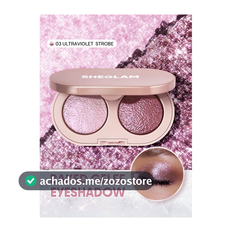 SHEGLAM Prismalight Baked Gelee Duo De Sombras-03 Ultraviolet Strobe Marca De Beleza CosméTicos Maquiagem Para Mulheres E Meninas
