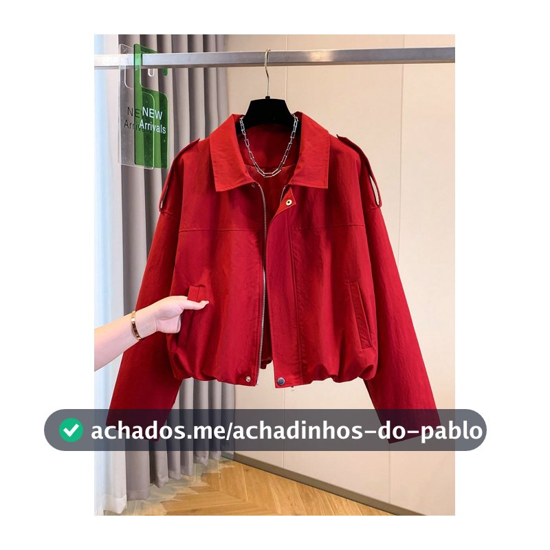 Jaqueta Casual Feminina Nova de Outono, Top Romântico Vermelho Outono/Inverno, Gola de Lapela, Moda Esportiva, Jaqueta de Motocicleta, Férias, Estilo Universitário, Moda Versátil para o Dia a Dia