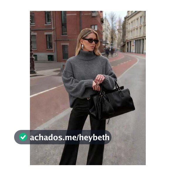 FOR BEAUTY Suéter Feminino Cinza de Gola Alta, Ajuste Slim, Manga Longa Canelada, Casual para Trabalho, Escritório, Férias e Festa, Suéter Feminino de Outono