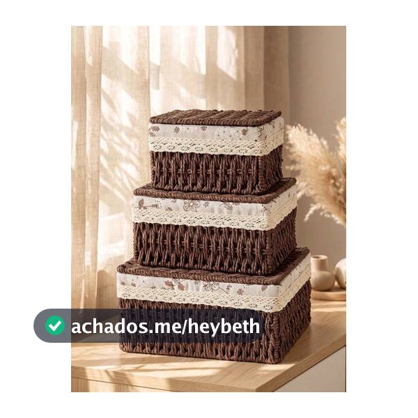 3 peças/Conjunto Cestas de Armazenamento Trançadas P+M+G Com e Sem Tampas, Caixas Organizadoras de Mesa Estilo Boêmio, Adequadas para Chaves, Cosméticos, Lanches, Artigos de Papelaria, Brinquedos, Cestas de Armazenamento Decorativas, Mesa de Centro, Entrada, Sala de Estar, Uso no Armário, Bandejas T...