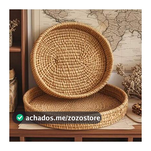 1 Peça Bandeja Oval Feita à Mão em Vime, Bandeja de Servir Lanche/Fruta em Estilo Japonês, Cesta de Armazenamento, Adequada para Armazenamento, Decoração, Decoração de Casa de Campo, Suporte para Flores/Velas, Acessório para Feriados, Suprimentos para Festa de Aniversário