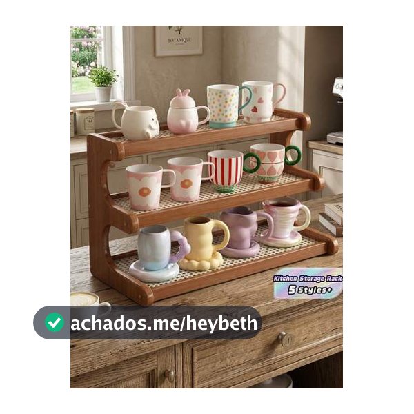 O Rack de Armazenamento de Cozinha adota um novo design multifuncional de estilo chinês, integrando funções de rack de armazenamento de mesa de jantar de alta qualidade, rack de xícaras de chá e rack de armazenamento e organização de sala de estar. Adequado para escritório, sala de estar, quarto e o...