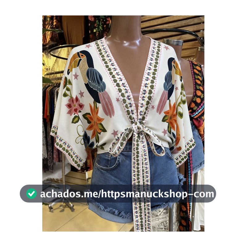 SHEIN LUNE Top Casual Versátil de Uso Diário com Decote em V e Estampa Floral para Mulheres