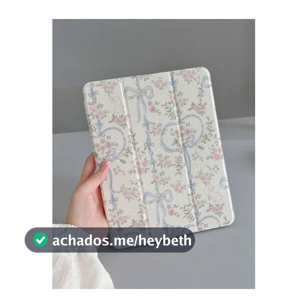 1 Peça Capa Protetora para iPad com Estampa Floral Ditsy e Laço