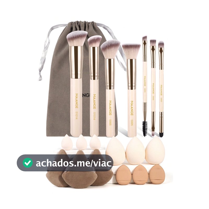 MAANGE 7/8/9/10/20/25 Peças Conjunto de Pincéis de Maquiagem, Incluindo Pincel de Blush, Pincel de Base, Pincel de Sombra, Pincel de Cílios, Pincel de Sobrancelha, Pincel de Contorno, Pincel de Pó, Pincel de Corretivo, Etc. Kit de Ferramentas de Maquiagem, Essencial para Viagens