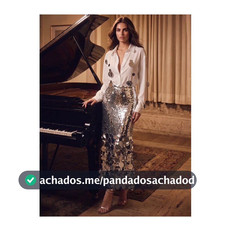 Anewsta Saia Pesada Feminina de Luxo Premium com Lantejoulas Feitas à Mão, Grandes e Pequenas, com Aplicações de Lantejoulas