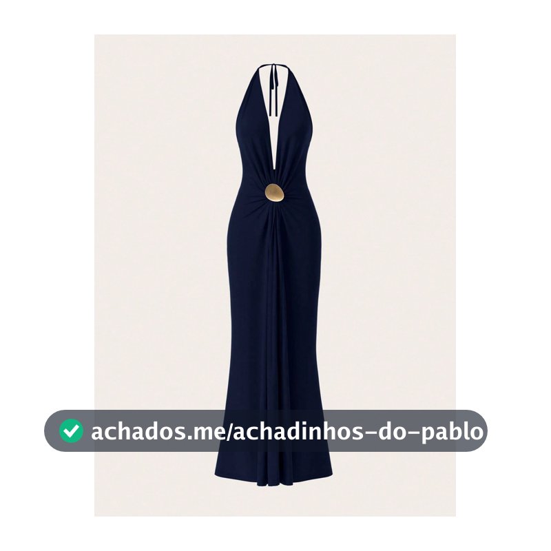 Opulessa Vestido de Tricô Sem Costas de Cor Sólida para Mulheres