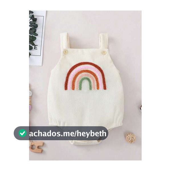 Bodysuit de Bebê Recém-Nascido Bordado com Arco-Íris, Macacão Casual Fofo para Engatinhar, Melhor Presente para os Pequenos