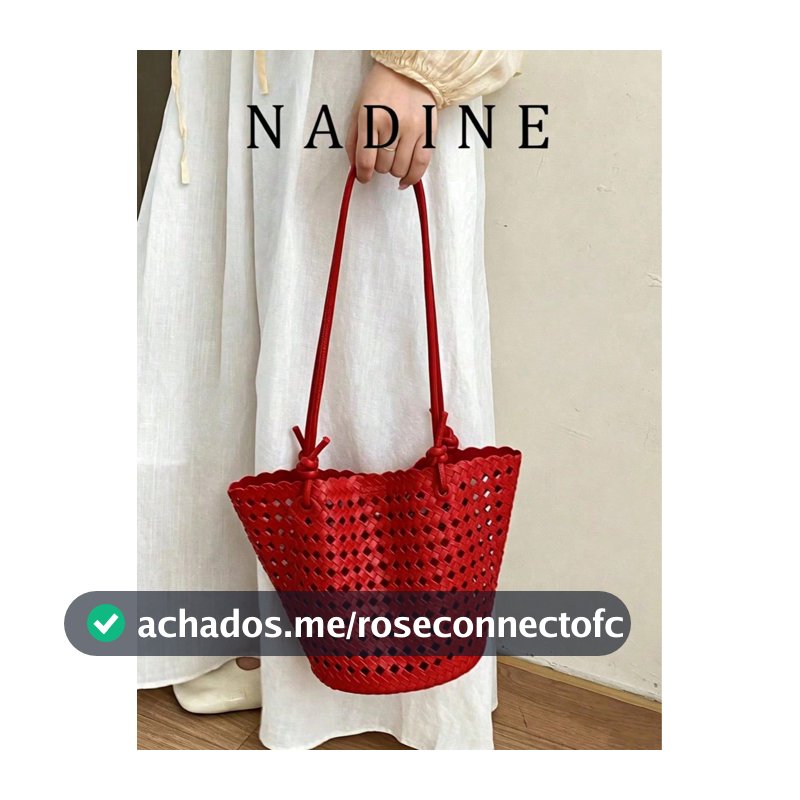 Nova Bolsa Balde Tecida Xadrez, Bolsa de Ombro Versátil e Fashion, Essencial para o Dia a Dia, do Trabalho ao Fim de Semana