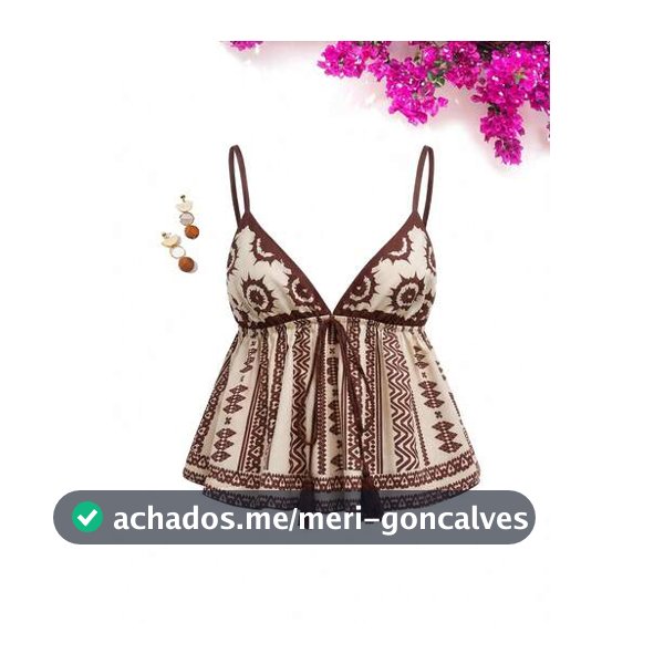 Vivid Eden Regata Feminina com Decote em V e Estampa Retrô, Verão Boho Férias, Praia Tropical, Elegante Boêmio Doce Festival Rave